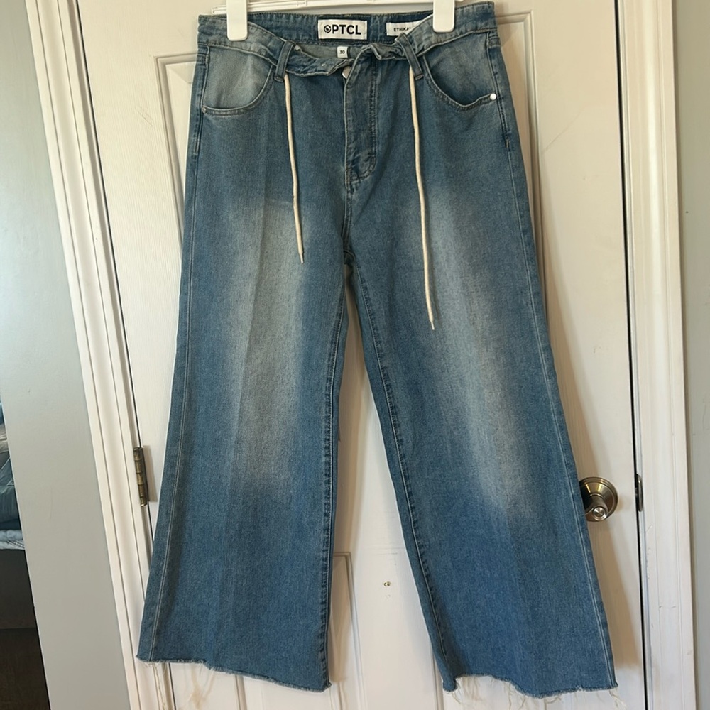 PTCL flipped waist jeans with tie